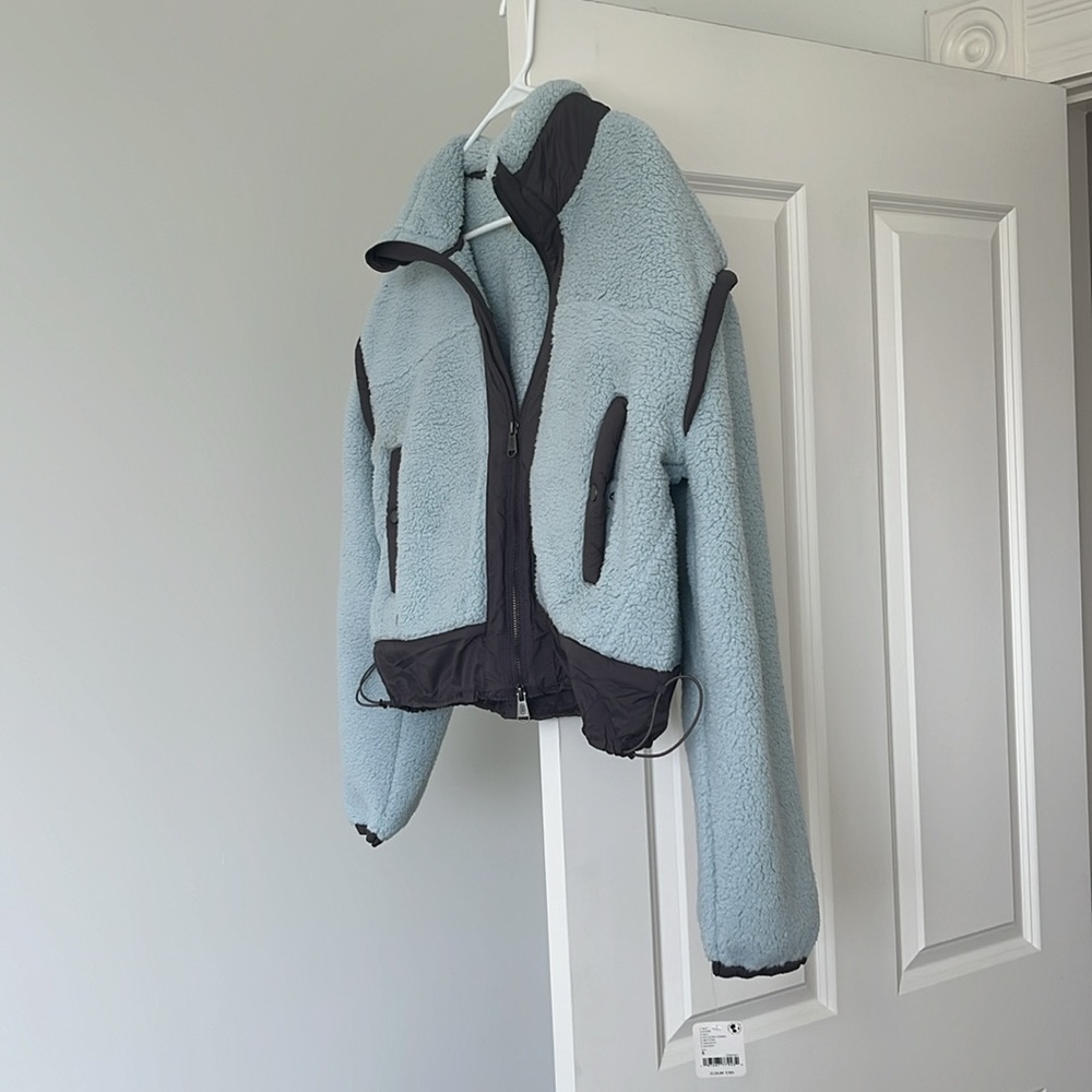Free People Movement Courtside Fleece in Ice Flow Combo, NWT